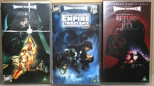 Star Wars / Empire Strikes Back / Return Of The Jedi - 3 x Widescreen VHS VIDEO - Picture 1 of 6