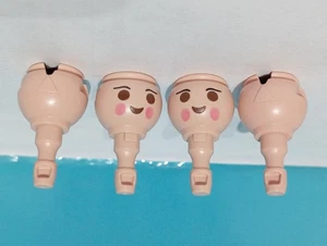 PLAYMOBIL X4  CABEZAS MODERNAS MUJER DAMA CHICA OESTE PIRATAS CABEZA FIGURA - Bild 1 von 1