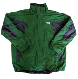 The North Face HyVent Parka Shell Jacket Ski Snowboard Coat Mens XXL Green Gray - Picture 1 of 21