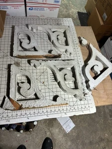 5 Stück Vintage Holz Wandhalterungen Rustikal Geerntet Winkel T16 - Bild 1 von 5