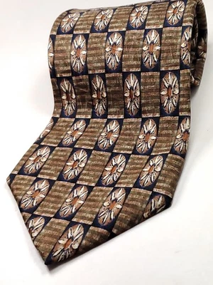 Corbata JZ RICHARDS Hecha a Mano en EE. UU. 100% Seda Marrón Negro Verde Blanco Floral NUEVA Foto 1 de 4