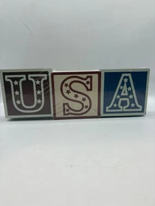 Rare Exclusive From Homestead Longaberger USA Wood Blocks - Picture 1 of 4