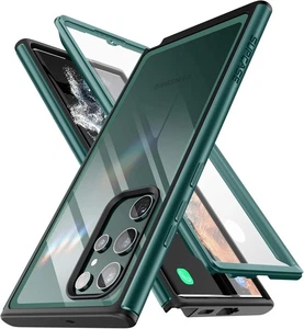 SupCase Samsung Galaxy S22 Ultra Case with Built-in Screen Protector Peacock - Picture 1 of 14