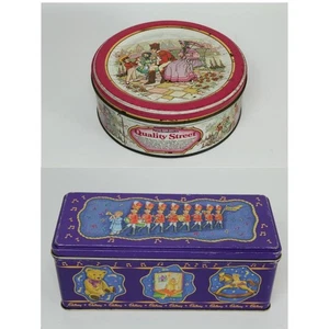 2 seltene Vintage süße Dosen Konvolut Cadburys Fingers & Quality Street 1990er Artikel - Bild 1 von 19