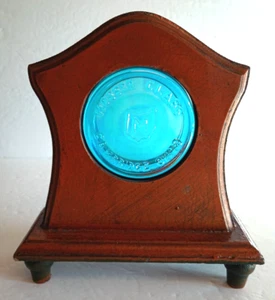 Vintage Mosser Glass Cambridge Ohio fermacarte pubblicitario raro rivenditore insegna esposizione - Foto 1 di 8