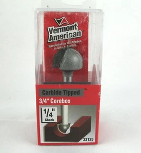 Vermont American  3/4" Corebox Carbide Tipped Double Flute Router Bit # 23125  - Picture 1 of 5