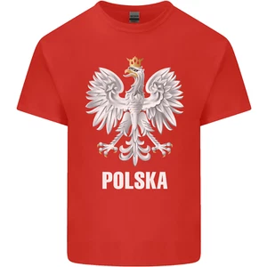 Polska Orzel Poland Flag Polish Football Kids T-Shirt Boys Girls - Picture 1 of 3