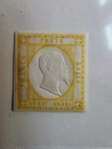 1861 PROVINCE NAPOLETANE 20 GR. GIALLO N.23 NUOVO MH* - Foto 1 di 2