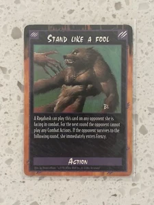 White Wolf Rage CCG TCG Stand Like A Fool Promo Karte Dragon Con Dragoncon Gaming - Bild 1 von 2