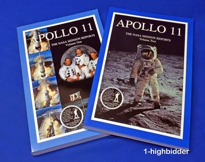 Apollo 11: The NASA Mission Reports Volume 1 & 2 + CDs Set Robert Godwin History - Image 1 of 4