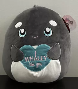 Squishmallow Kai the Orca Whale 12” Valentines Day Plush 2022 New With Tags - Picture 1 of 2