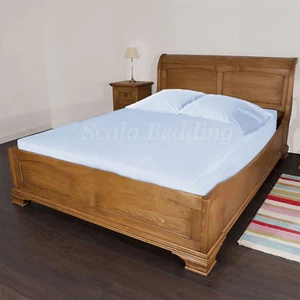 1 Piece 15" Deep Pocket Fitted Sheet 100% Egyptian Cotton 1000 TC all Size/Color - Picture 1 of 25
