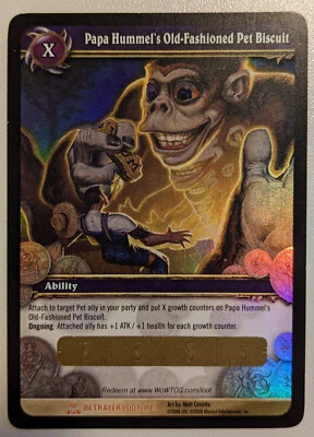 NEU WoW Loot Card Papa Hummels altmodischer Tierkuchen - Papa's Pet Biscuit Code - Bild 1 von 3