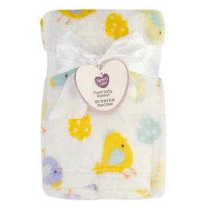 Parents Choice NWT WALMART WhitePlush Baby Blanket 30" 36" Chicks Eggs - Picture 1 of 5