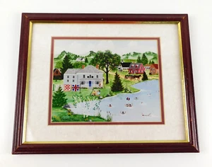 Christine Munger Folk Art Print Framed Matted Signed #11/500 Vintage 90s Rare - Bild 1 von 8