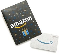 AMAZON GIFT CARD 150 100 50 25 STAR SECURE SLEEVE HOLIDAY GIFT BOX ICON MOM DAD