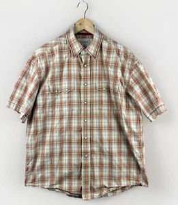 Panhandle Slim Herren Gr. Large Rough Stock Western Cowboy Hemd kariert Perlen Druckknopf - Bild 1 von 12