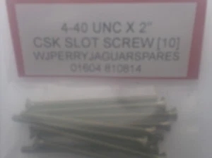 4-40 X 2" UNC COUNTERSUNK SLOT SCREWS UCS511/16 x 10 - Picture 1 of 1