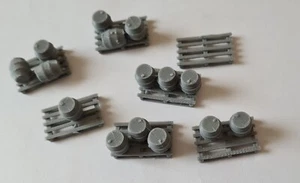Konvolut Bastelware H0/Spur n ? (aus 3d Drucker) Fässer auf Paletten /Testdruck - Bild 1 von 2