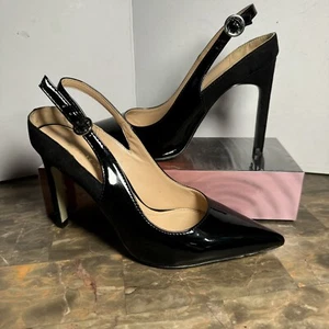 Zapatos de tacón alto Zara TRF Trafaluc para mujer charol negro gamuza talla 6,5 - Imagen 1 de 18