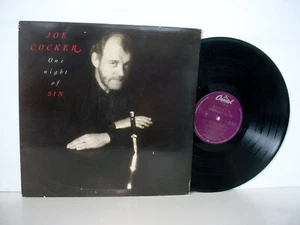 JOE COCKER One Night Of Sin Original VINYL LP from 1989 (CAPITOL C1-92861) - Picture 1 of 5