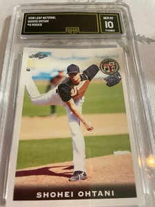 SHOHEI OHTANI ANGELS DODGERS 2018 FOGLIA ROOKIE NAZIONALE RC # 05 GRADO 10 L@@K - Foto 1 di 2