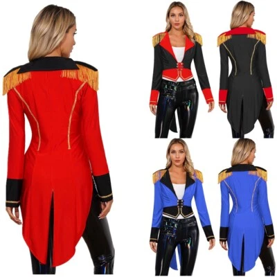 AU Womens Ring Master Tailcoat Circus Lion Tamer Cosplay Magician Blazer Costume - image 1 of 4