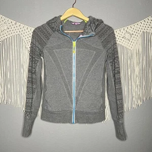 Ivivva Gray Zip Up Hooded Jacket Girls Size 12 - Picture 1 of 4