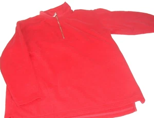 Vtg Sweatshirt USA OLYMPIC Red 1/4 Zip Unisex Olympics side pockets L classic - Picture 1 of 4