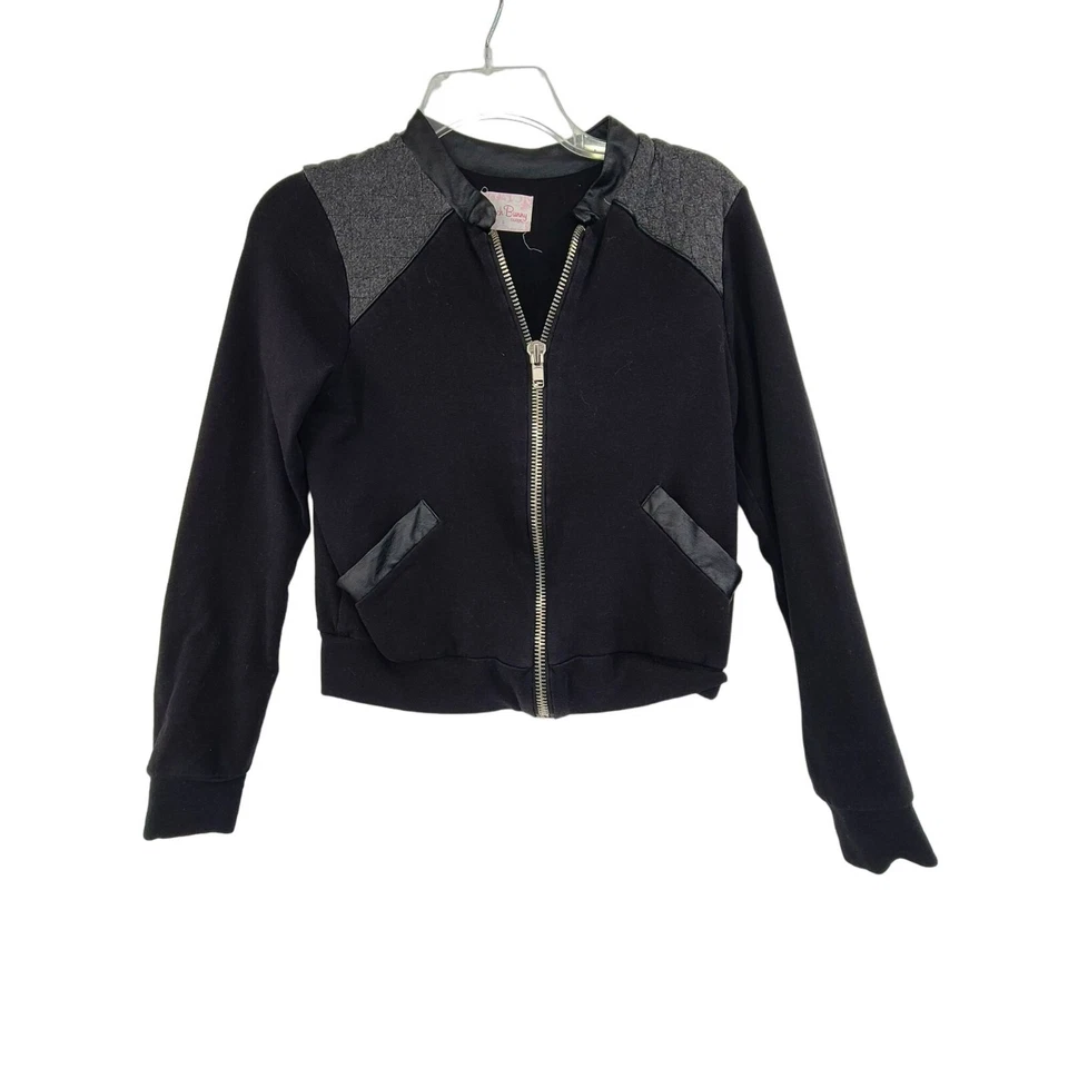 Beach Bunny Women’s Jacket Size S Black Front Zip Long Sleeve Pockets Athleisure - Image 1 of 4