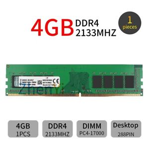 4GB DDR4 2133MHz PC4-17000 KVR21N15S8/4 288Pin DIMM Desktop Memory For Kingston