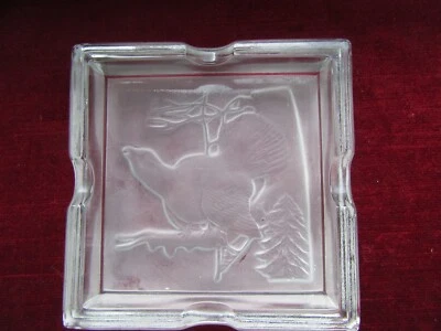 Dekoration Glas Ascher Jagdmotiv Auerhahn, 12 x 12 x 3 cm - Bild 1 von 3