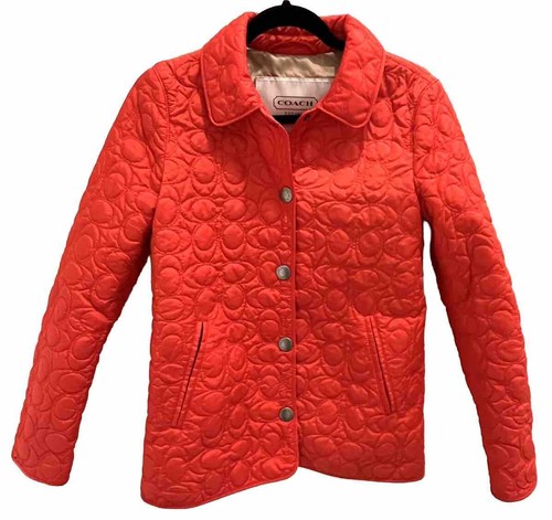 Giacca trapuntata rossa Coach taglia S