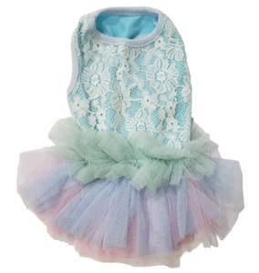 Cute Pet Puppy Dog Lace Princess Tutu Dress Skirt Clothes Apparel Costume - S - Picture 1 of 2