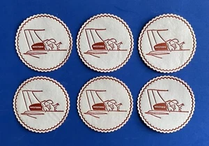 Juego de 6 montañas rusas de Western Airlines - papel con respaldo impermeable - WallyBird - Imagen 1 de 2