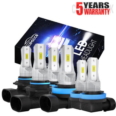 Faros LED delanteros + kit de faros antiniebla 6X 6000K para Acura RDX 2013-2014 2015 Foto 1 de 4