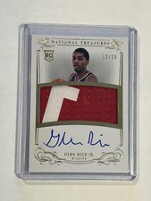 2013-14 NATIONAL TREASURES GOLD ROOKIE PATCH AUTOGRAPH GLEN RICE JR AUTO RC /25