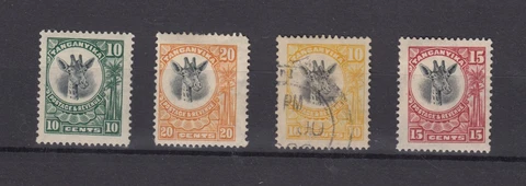 Tanganyika KGV Giraffe Part Set To 15c MH (1 FU) BP5429 Cover