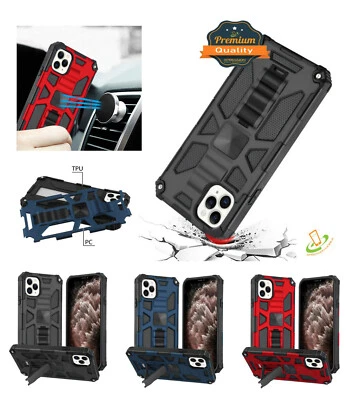 For LG K31 Phoenix 5 Risio 4 Aristo 5 Case Hybrid Rubber Stand Car Mount Cover - Image 1 of 4