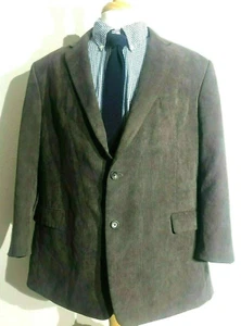 Pronto Uomo Corduroy Sport Coat Jacket Men's 50R Brown Double-Vented EUC - Picture 1 of 5