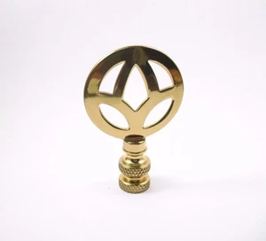 Lamp Finial Brass Peace Sign Symbol (553) - Picture 1 of 1