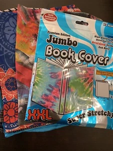 NEW Jumbo Stretchable Book Cover: Tie Dye (Plus USED Assorted Covers) - Picture 1 of 1