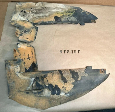 1969 1970 y otros Mercury Cougar R&LH guardabarros trasero delantero protectores contra salpicaduras y pernos Foto 1 de 2