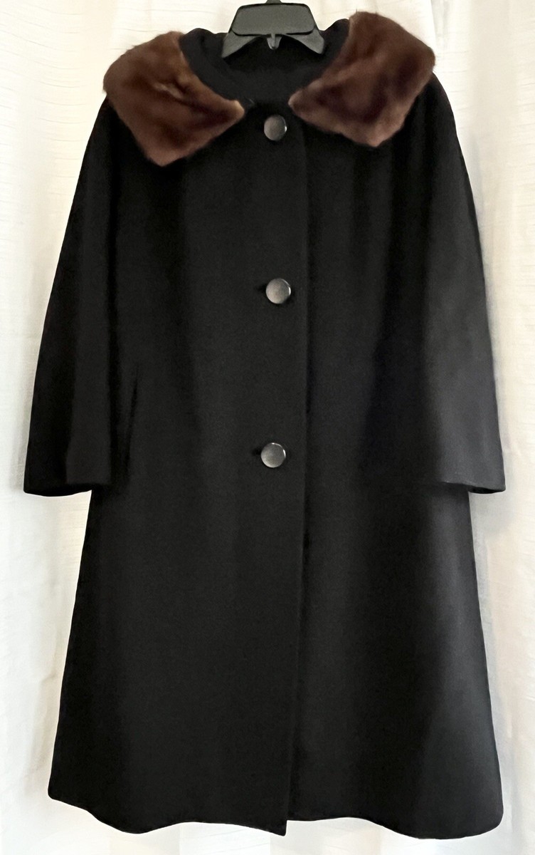 100% Wool Mink Vintage Outerwear Coats & Jackets for Women