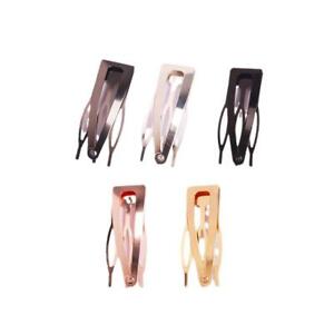 10pcs Double-grip Hair Side Clips Metal Snap Barrettes Nice Styling Hair T7N6