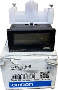 Omron H7ET-N-B Time Counter No-Voltage Input 7-Segment LCD 999999.9h or 3999d23. - Picture 1 of 9