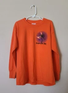 Scare-O-lina Girl Long Sleeve Orange T-Shirt Youth Size Small Halloween - Picture 1 of 4