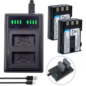 2x NB-2LH Battery +Charger For Canon EOS 350D EOS 400D DS126151 DS126071 E160814 - Picture 1 of 12