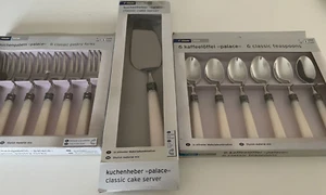 TCM Tchibo Besteck 13T Kaffeelöffel+Kuchengabeln+Tort Palace Perlmutt-Opt.Creme - Bild 1 von 3