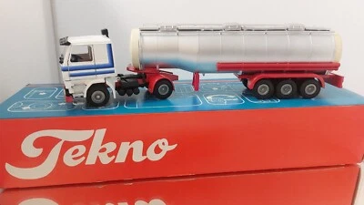 Camion cisterna Tekno Scania 142H + rimorchio 1:50 nella scatola - Immagine 1 di 4